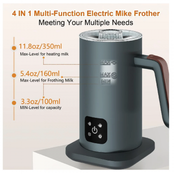 Gambar produk Barse Automatic Electric Milk Frother Stainless Steel 4in1 350ml 400W - MF350