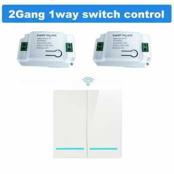 TaffHOME Saklar Lampu Wireless Dinding Tembok Lamp Switch RF 433MHz - WHK01