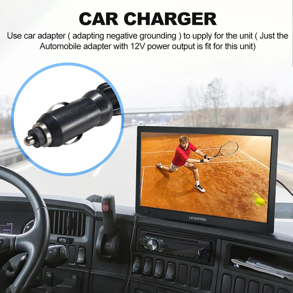 Gambar produk TRAVOR TV Digital Portable DVB-T2 TFT LED HD 13.3 Inch 1200mAh 18W - D13