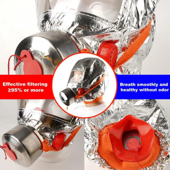 Gambar produk NANUI Masker Gas Respirator Full Face Fire Protection Anti Fog - TZL30
