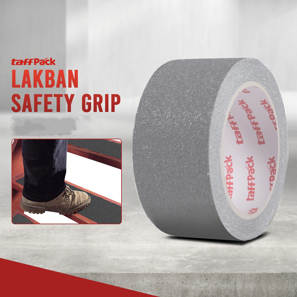 TaffPACK Lakban Tape Safety Grip Anti Slip 0.65mm Strong Traction 5Mx10cm Gambar produk TaffPACK Lakban Tape Safety Grip Anti Slip 0.65mm Strong Traction 5Mx10cm