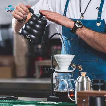 Gambar produk One Two Cups Teko Kopi Leher Angsa Pour Over Drip Kettle Thermometer 1.2L - KE4012