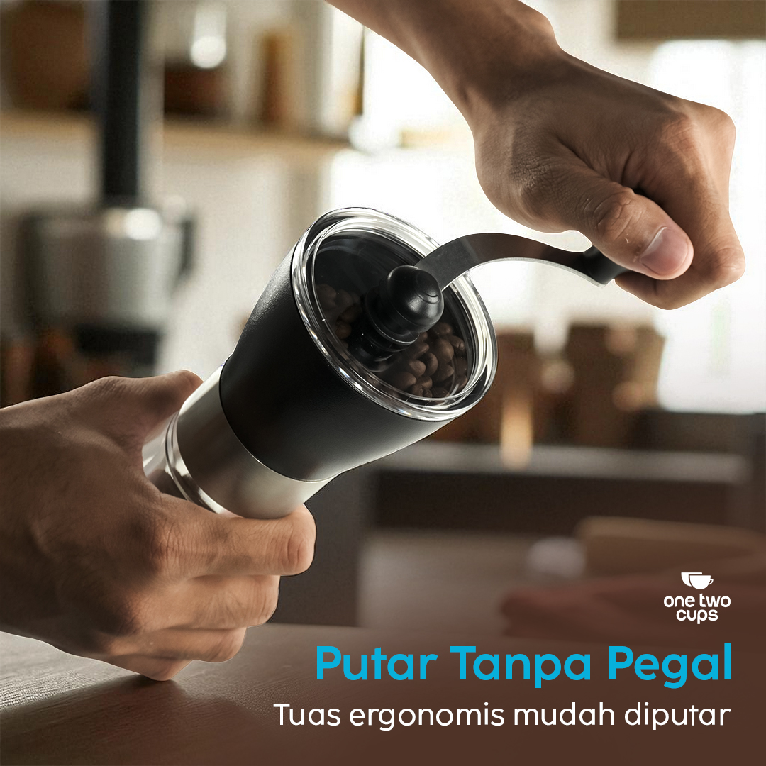 Gambar produk One Two Cups Alat Penggiling Kopi Manual Coffee Grinder Adjustable - TS-01