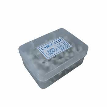 Gambar produk YUEQING Klip Kabel Cable Clip Round Wire Management with Box 8mm - YQ802