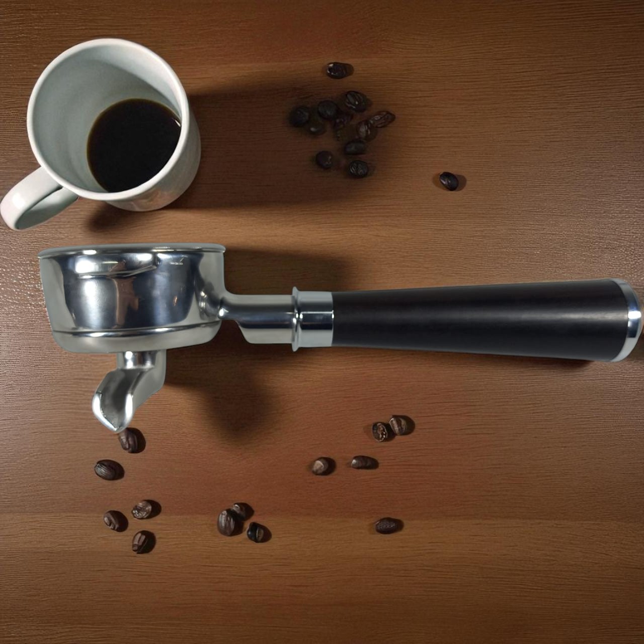Gambar produk COHINA Non Pressurized Portafilter E61 Stainless Steel 304 58mm Kayu - CHA304