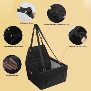 Gambar produk LVONG Pet Dog Cat Car Seat Waterproof Kursi Mobil Anjing Kucing - LV525