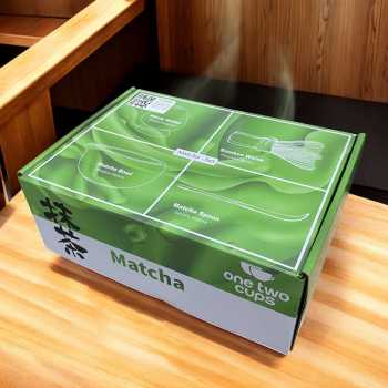Gambar produk One Two Cups Matcha Set Kit Chawan Chasen Stand Chashaku 4 PCS - N41