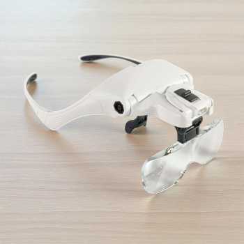 Gambar produk Kaca Pembesar Kacamata Reparasi Jam Magnifier with 2 LED 5 Lens 3.5X - 9892B2