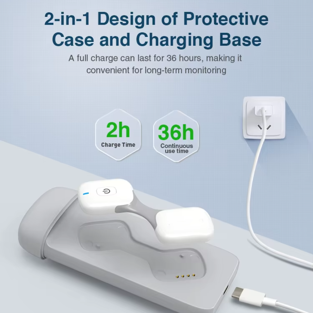 Gambar produk TMJD Pengukur Detak Jantung EKG Wireless Smart ECG Recorder Monitor - ER1