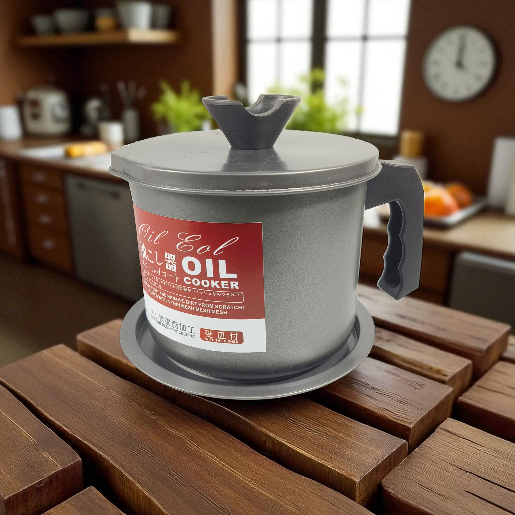 Gambar produk HEALTH Tempat Saringan Minyak Oil Strainer Pot Stainless Steel 1.4L - G2103