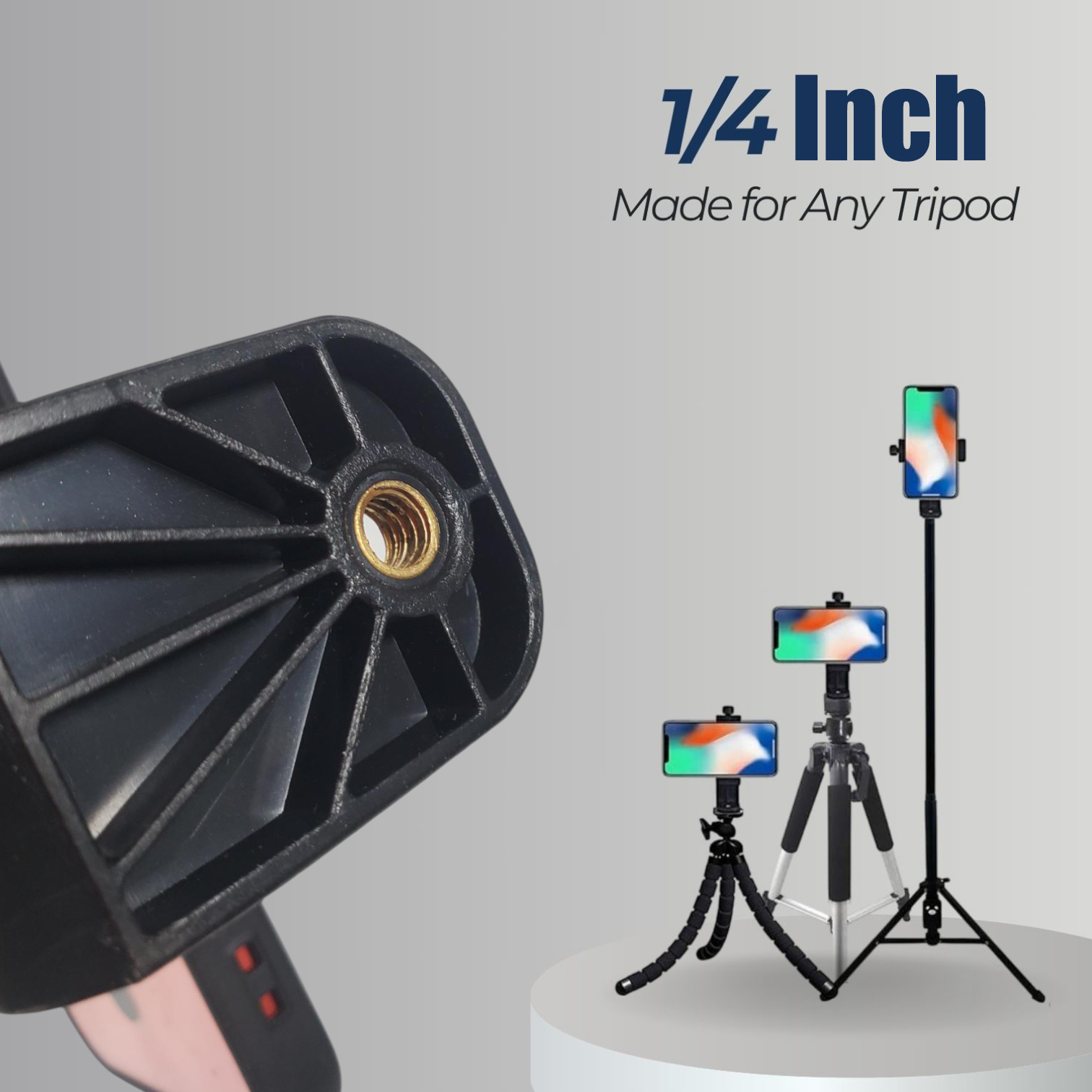 Gambar produk AIEACH Smartphone Clamp Bracket Holder Mount Tripod Monopod - F360
