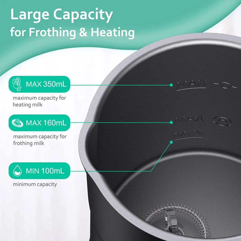 Gambar produk DUTRIE Automatic Electric Milk Frother Stainless Steel 4in1 350ml 400W - MF02