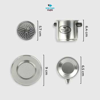 Gambar produk One Two Cups Vietnam Drip Coffee Filter Pot Saringan Kopi 120ml 7Q - ON-7Q