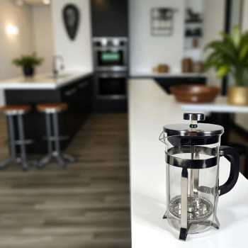 Gambar produk GLASS CAFETIERE Glass Kettle French Press Coffee Tea Maker Pot 600ml - YL01