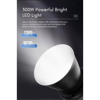 Gambar produk Tolifo Lampu Video LED Bi-Color COB Video Light 300W 6500K - KW-300B PRO
