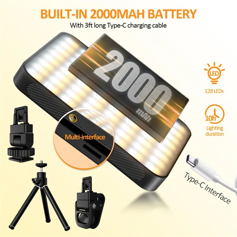 Gambar produk KOSTON Lampu Fill Light Smartphone Magnetic 3in1 Color 2000mAh - KS200