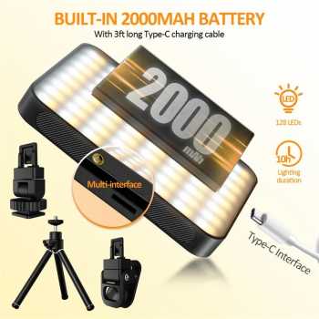 Gambar produk KOSTON Lampu Fill Light Smartphone Magnetic 3in1 Color 2000mAh - KS200