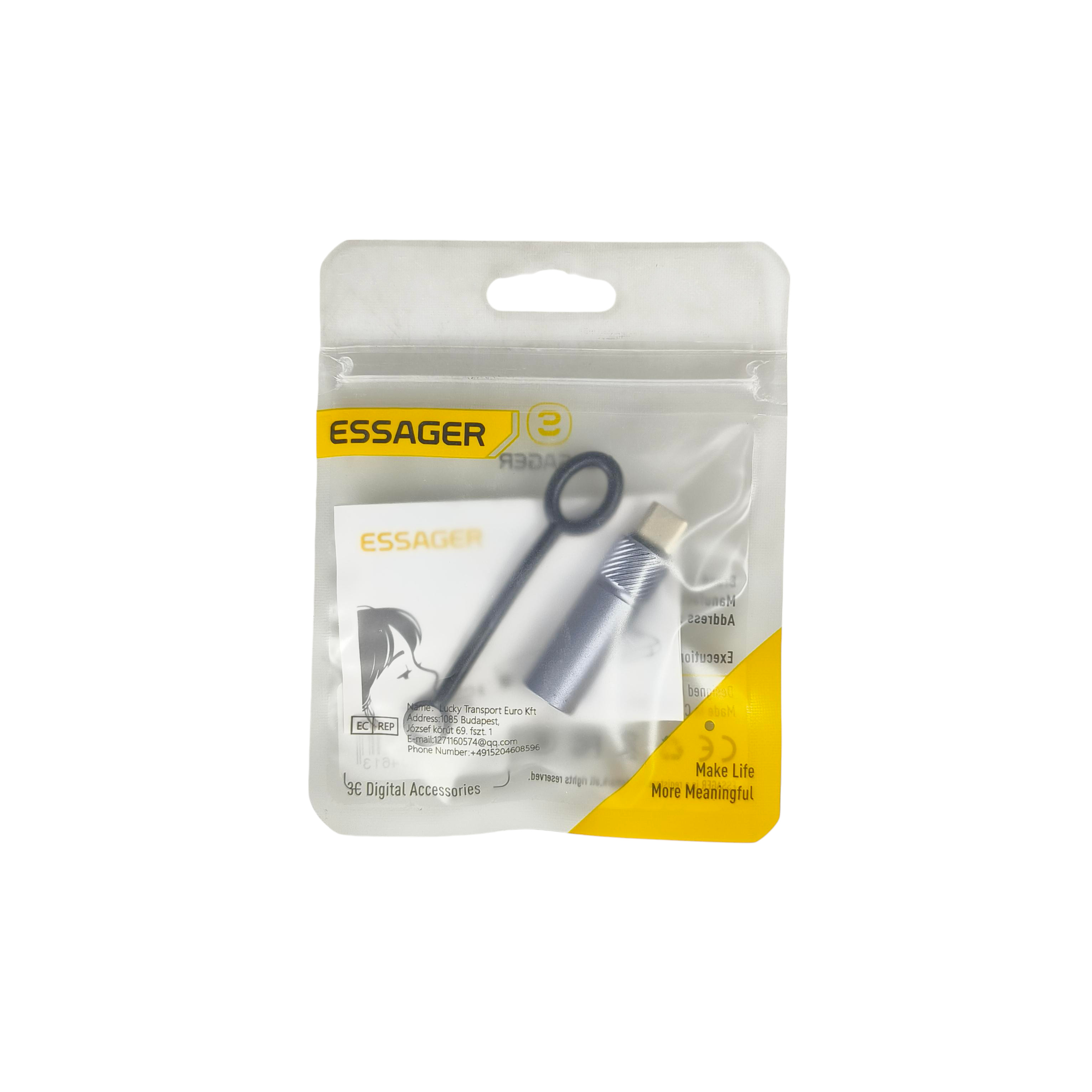 Gambar produk ESSAGER Korek Api Elektrik Cigarette Lighter Mini Portable USB Type C Male - ES-OTG29