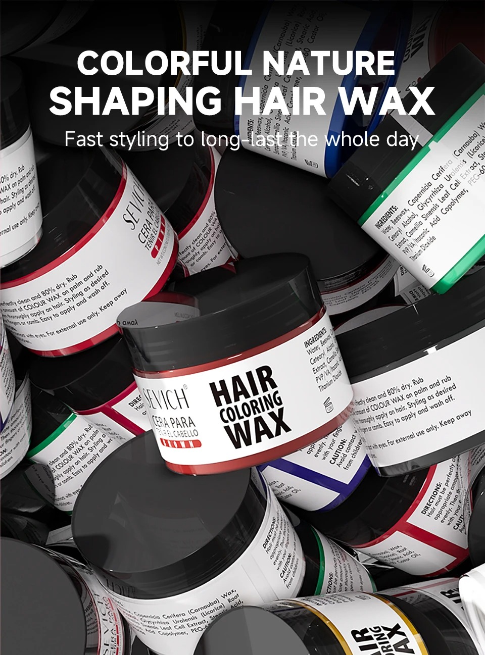 Gambar produk SEVICH Cat Rambut Temporer Temporary Color Wax Dye Hair Coloring 120g - SV89