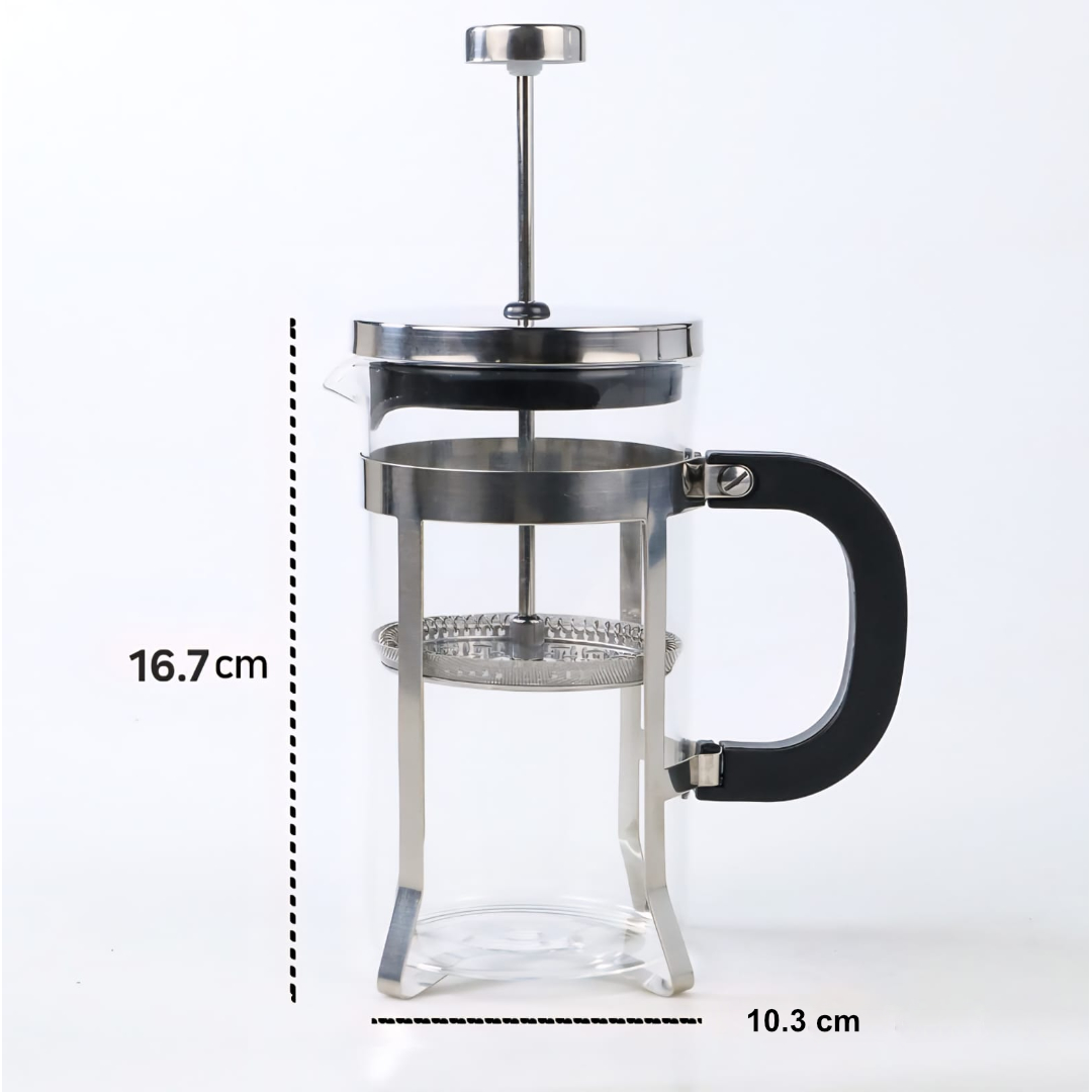 Gambar produk GLASS CAFETIERE Glass Kettle French Press Coffee Tea Maker Pot 600ml - YL01
