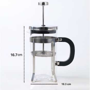 Gambar produk GLASS CAFETIERE Glass Kettle French Press Coffee Tea Maker Pot 600ml - YL01
