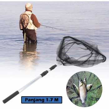 ZUOFILY Jaring Pancing Ikan Aluminium Alloy White Pole Triangle - L28