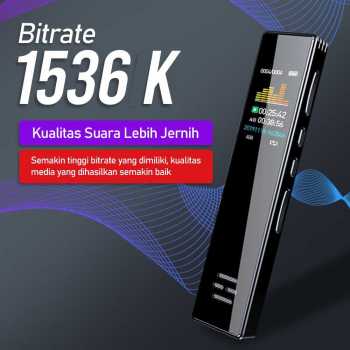 Gambar produk MROBO Perekam Suara Audio Digital Voice Recorder 1536K 16GB - A10