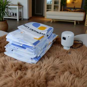 TaffPACK Kantong Plastik Vakum Pakaian 10 PCS with Electric Pump - T10