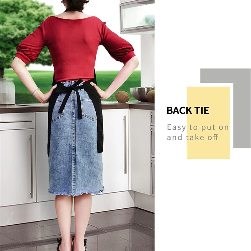 Gambar produk One Two Cups Celemek Masak Apron Dapur Canvas Strap Kancing - AGD01