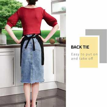 Gambar produk One Two Cups Celemek Masak Apron Dapur Canvas Strap Kancing - AGD01