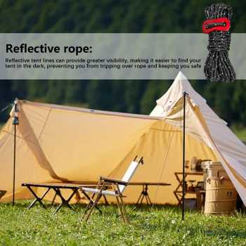 Gambar produk YEAHMAT Tali Paracord Tenda Camping Adventure Windproof 4mmx4M 4 PCS - YG148