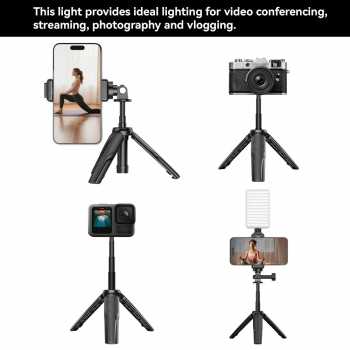 Gambar produk APEXEL Tripod HP Kamera Aksi Tongsis Monopod Portable with Fill Light - APL-JJ077FL