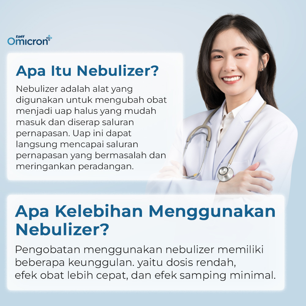 Gambar produk TaffOmicron Alat Terapi Pernapasan Compressor Nebulizer Inhaler - JSL-W310