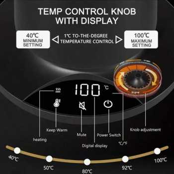 Gambar produk GOKIO Teko Listrik Kopi Pemanas Air Leher Angsa Pour Over 1200W 900ml - GK90PRO
