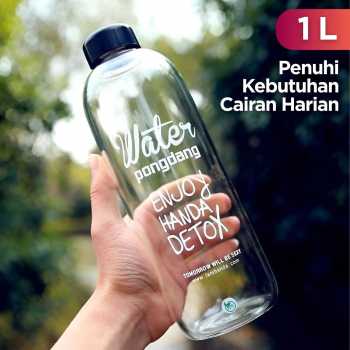 Gambar produk LAMHANDA Botol Minum Plastik Detox Infused Water Bottle BPA Free 1L - QWF236