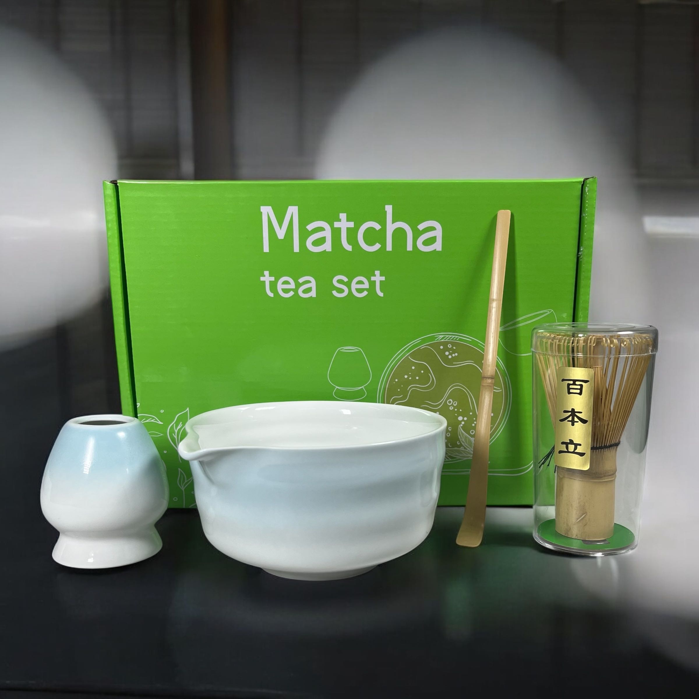 CZSAE Matcha Set Kit Chawan Chasen Stand Chashaku Ceramic 500ml 4 PCS - CZ3 Gambar produk CZSAE Matcha Set Kit Chawan Chasen Stand Chashaku Ceramic 500ml 4 PCS - CZ3
