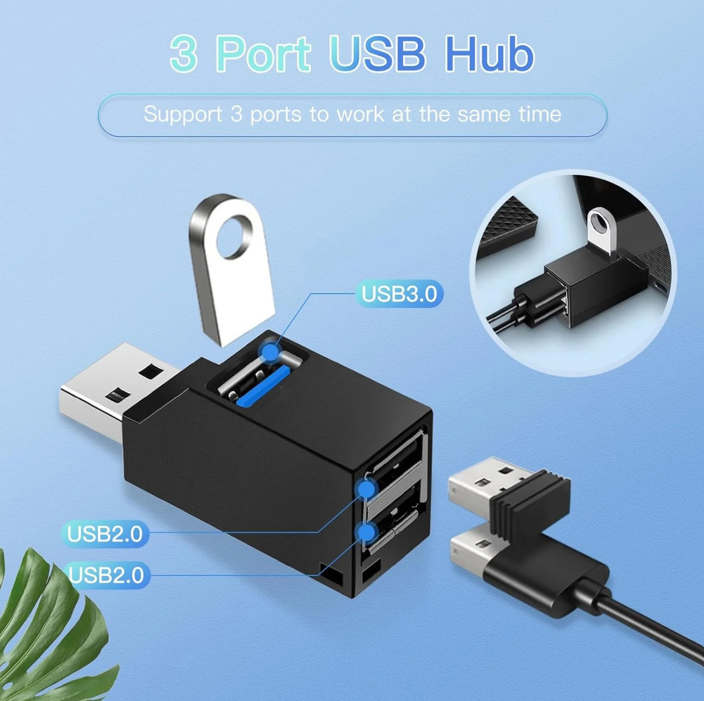 Gambar produk Unitek Mini Super Speed USB 3.0 Hub 3 Port - Y-2153