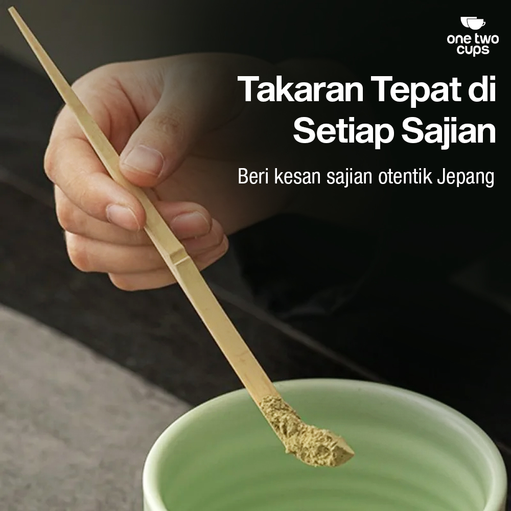 Gambar produk One Two Cups Matcha Set Kit Chasen Chashaku Bamboo 3 PCS - WT03