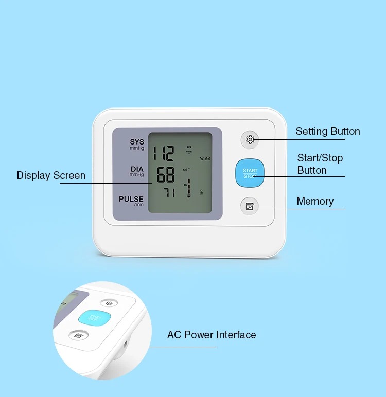 Gambar produk Yonker Tensimeter Digital Pengukur Tekanan Darah Battery Power - YK-BPA3