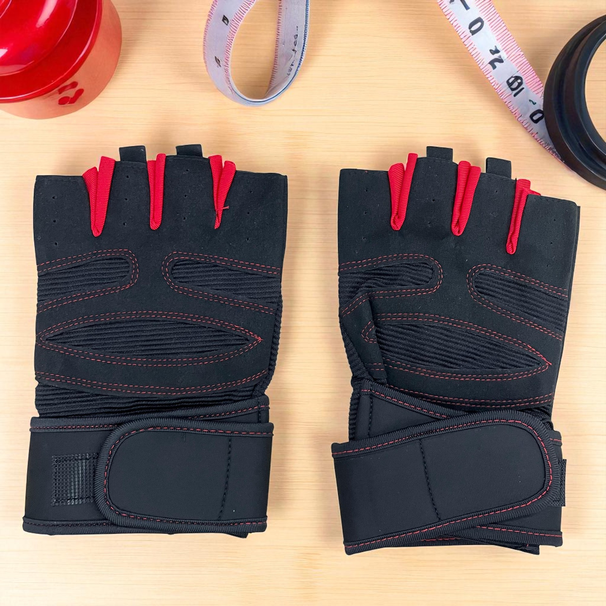 Gambar produk HU WAI YUN DONG Sarung Tangan Motor Olahraga Half-Finger Gloves L - HWYD