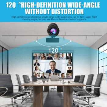 Erilles Webcam Desktop PC Laptop Rotatable 4K with Microphone - EL380 Gambar produk Erilles Webcam Desktop PC Laptop Rotatable 4K with Microphone - EL380