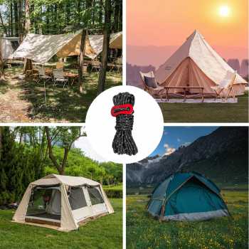 Gambar produk YEAHMAT Tali Paracord Tenda Camping Adventure Windproof 4mmx4M 4 PCS - YG148
