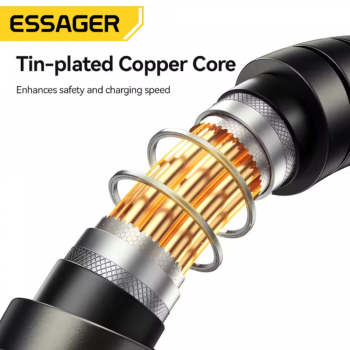 Gambar produk ESSAGER Kabel Data USB Type C Multifungsi Fast Charging 7A 1M - ES-X75