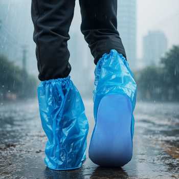 Gambar produk SAFEBET Jas Hujan Sepatu Anti Air Shoes Cover PVC Non Slip XXL 44-45 - YXT01