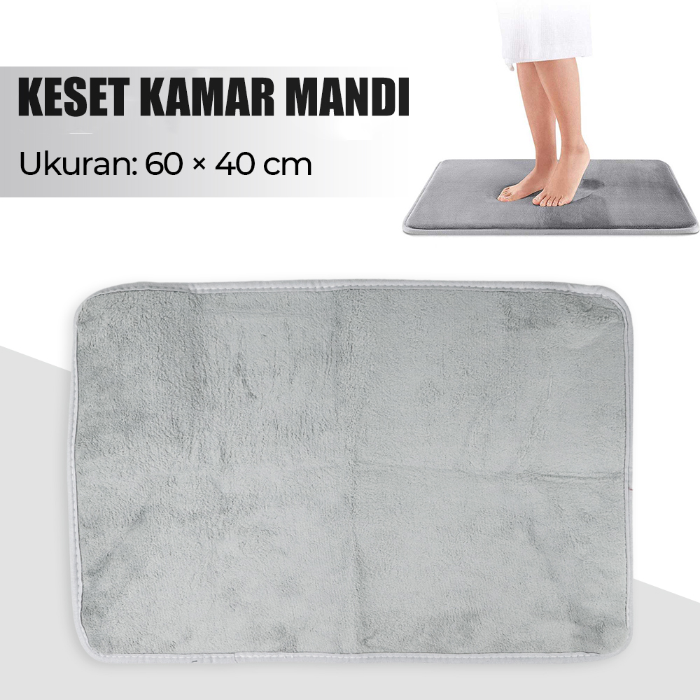 Gambar produk TaffHOME Keset Kamar Mandi Bathroom Mat Absorbent 60x40cm - LA-40