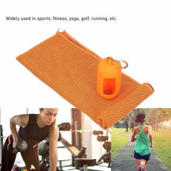 Gambar produk ASOLID Handuk Microfiber Quick Dry Cooling Ice Towel Silicon Case Sedang - AS13