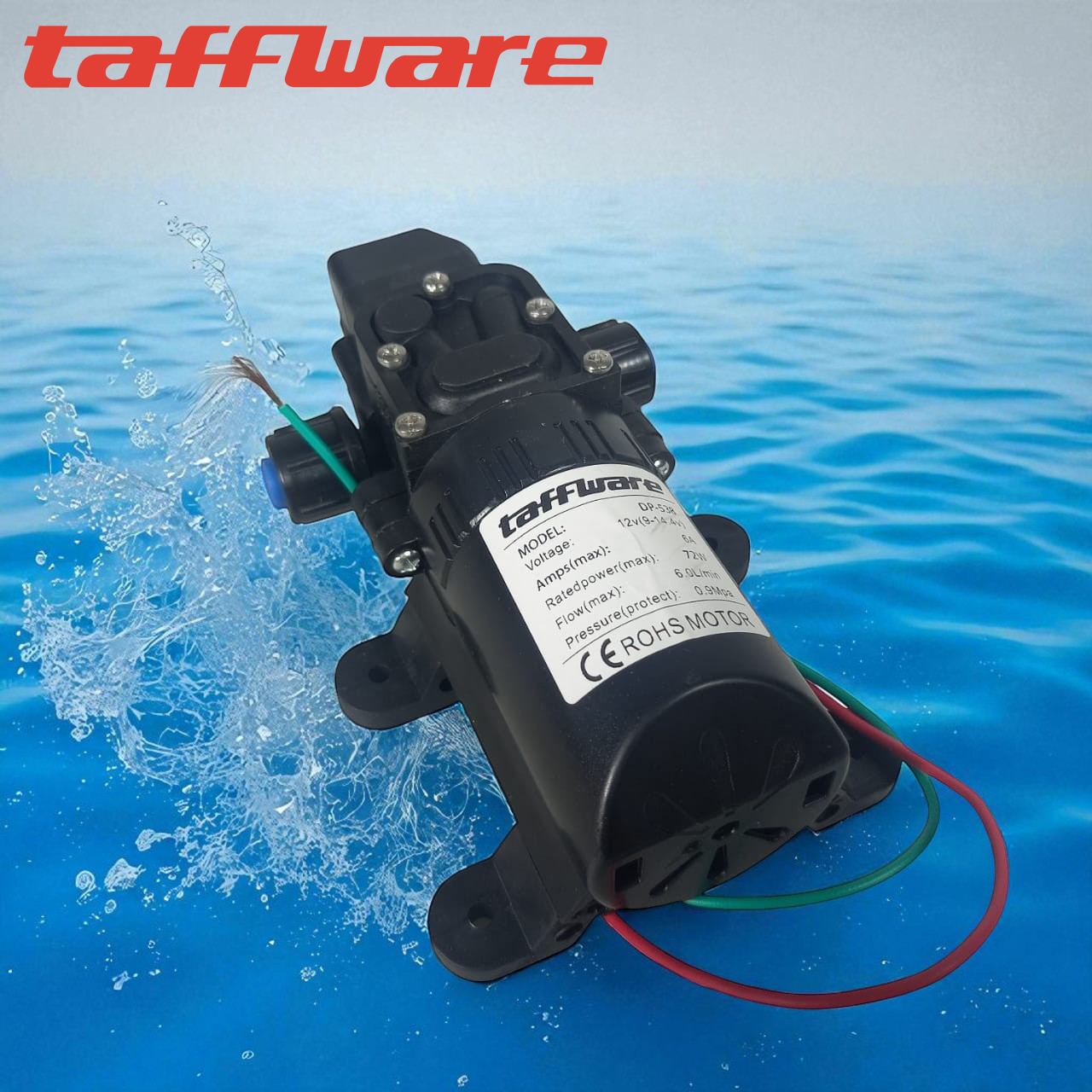 Gambar produk Taffware Pompa Air Elektrik Diaphragm Pump 12V 72W 130 PSI - DP-538