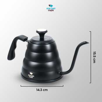Gambar produk One Two Cups Teko Kopi Leher Angsa Pour Over Drip Kettle Thermometer 1.2L - KE4012