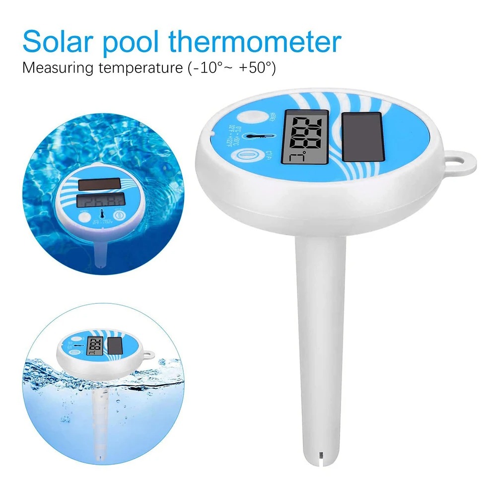 Gambar produk SKEIDO Termometer Kolam Renang Solar Panel Pool Floating Thermometer - SK-11