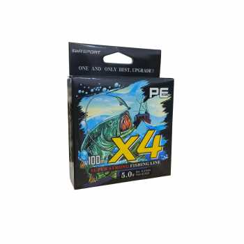 Gambar produk TaffSPORT Senar Pancing PE 4 Braided Strand Fishing Line 100M 5.0 - X4